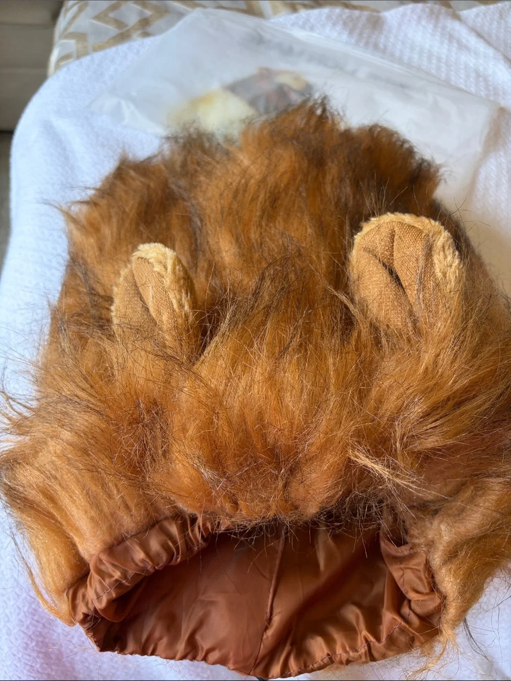 DOG Lion Mane Wig Dog Costume - Brown